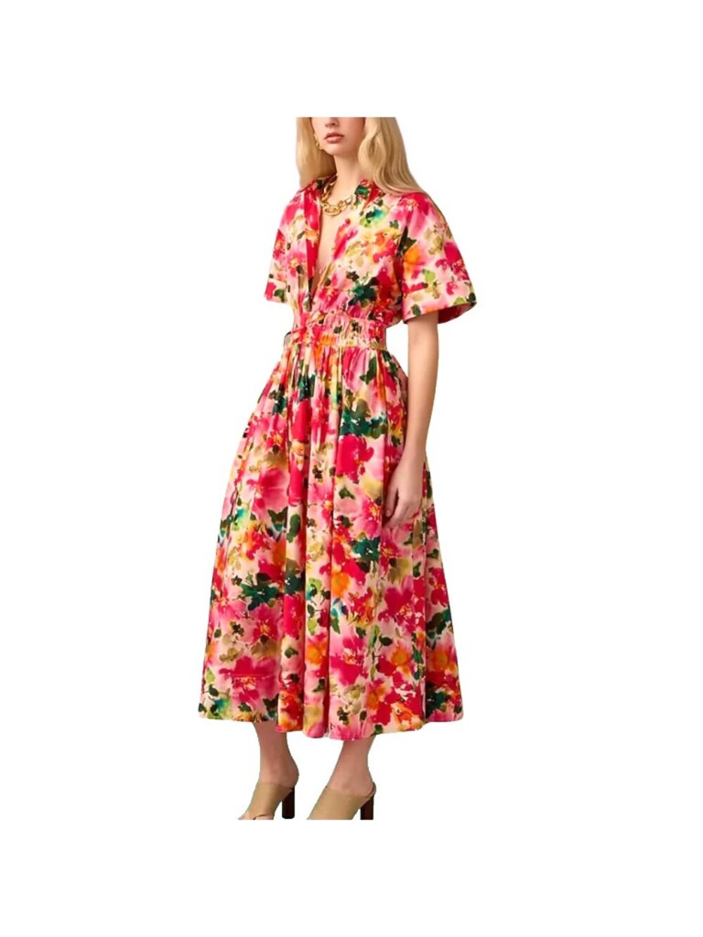 NWT J.Crew Elena Shirt-Dress Midi in Pink Multi Floral Cotton Shirtdress 4